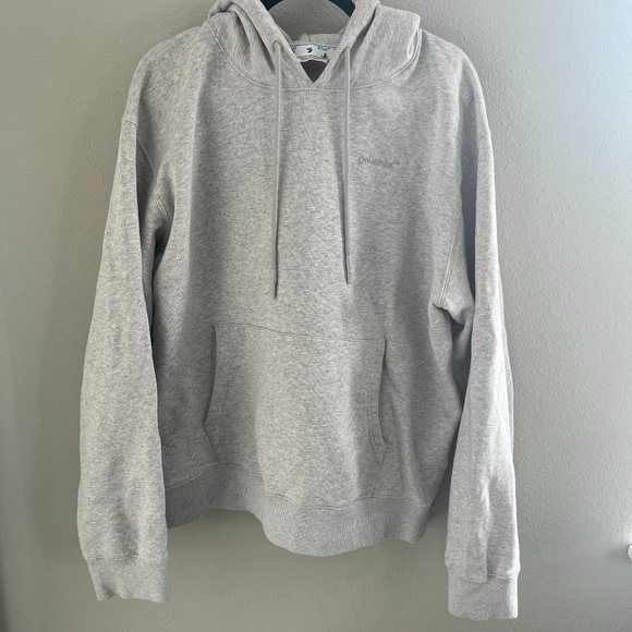 Off-White Diag-print Hoodie Grey - Picture 1 of 5